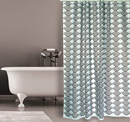 Cotexsa by MSV Premium Anti-Schimmel Textil Duschvorhang - Anti-Bakteriell, waschbar, 100% wasserdicht, mit 12 Duschvorhangringen - Polyester, „Bento“ Graubraun 180x200cm – Made in Spain von MSV