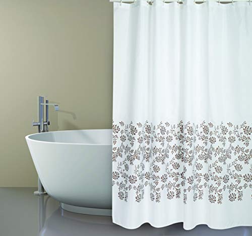 MSV Cotexsa by Premium Anti-Schimmel Textil Duschvorhang - Anti-Bakteriell, waschbar, 100% wasserdicht, mit 12 Duschvorhangringen - Polyester, „Ikebana“ Weiß 180x200cm – Made in Spain MSV Cotexsa by Premium Anti-Schimmel Textil Duschvorhang - Anti-Bakteriell, waschbar, 100% wasserdicht, mit 12 Duschvorhangringen - Polyester, „Ikebana“ Weiß 180x200cm – Made in Spain von MSV
