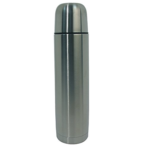 MSV 110116 Isolierflasche, Thermosflasche Isolierkanne mit ca. 1 Liter Fassungsvermögen Edelstahl von MSV