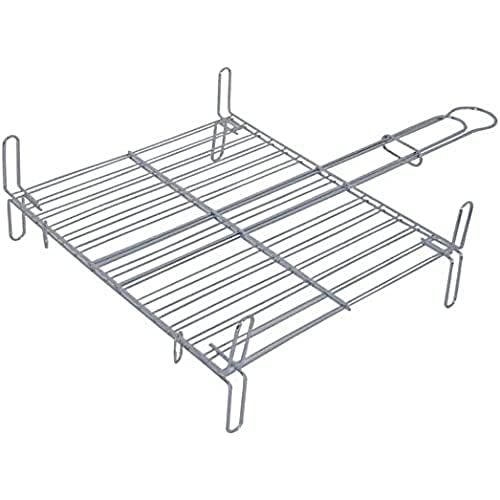 MSV 110354 Grillrost mit Füße 30x35cm aus Stahl, Silber, 35x30x5 cm von MSV