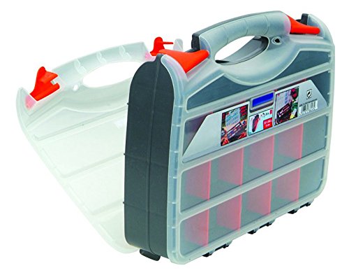 MSV 130106 Organizer doppelseitig Polypropylen schwarz/orange/transparent 32 x 26 x 8 cm von MSV