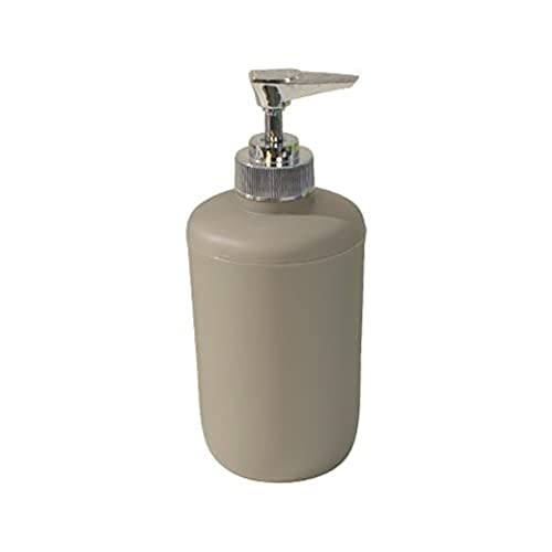 MSV 140997 Seifenspender, Kunststoff Chrom/Polypropylen Taupe 403 C 310 ml von MSV