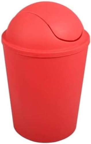 MSV AKO Mülleimer 5,5 l mit rotem Klappdeckel, Rot, 5,5 l von MSV