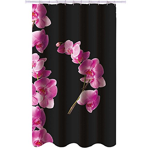 MSV Anti-Schimmel Duschvorhang - Anti-Bakteriell, waschbar, wasserdicht, mit 12 Duschvorhangringen - Polyester, „Lanyu Schwarz“ 180x200cm MSV Anti-Schimmel Duschvorhang - Anti-Bakteriell, waschbar, wasserdicht, mit 12 Duschvorhangringen - Polyester, „Lanyu Schwarz“ 180x200cm von MSV
