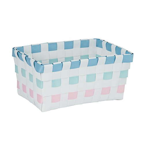 MSV Aufbewahrungskörbchen Aufbewahrungskorb Aufbewahrungsbox Organizer Badkorb 19x14x8 cm - Pastell von MSV