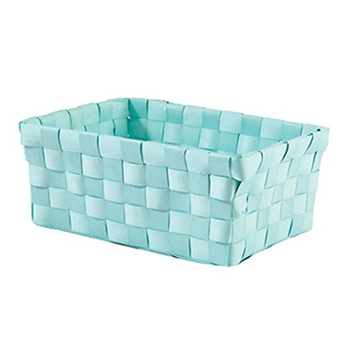 MSV Aufbewahrungskörbchen Aufbewahrungskorb Aufbewahrungsbox Organizer Badkorb 19x14x8 cm - Pastellgrün von MSV