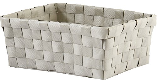 MSV Aufbewahrungskörbchen Aufbewahrungskorb Aufbewahrungsbox Organizer Badkorb 19x14x8 cm - Taupe von MSV