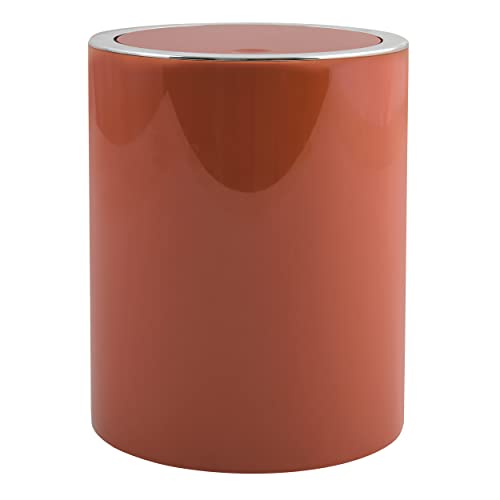 MSV Bad Serie Aspen Design Kosmetikeimer Bad Treteimer Schwingdeckeleimer Abfallbehälter mit Schwingdeckel 6 Liter (ØxH): ca. 18,5 x 26 cm Terracotta Rot von MSV