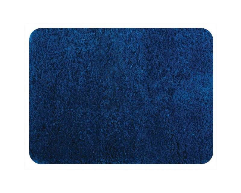 MSV Badematte Badteppich Mikrofaser, Höhe 30 mm, Anti-Rutsch, strapazierfähig, schnell trocknend, langlebig, Polyester, rechteckig, Badteppich, 100% Polyester Mikrofaser, Rutschsichere Unterseite aus Latex, Waschbar 30°, flauschig soft und warm, in 2 Größen und vielen angesagten Trendfarben erhältlich, 40x60 cm, blau von MSV