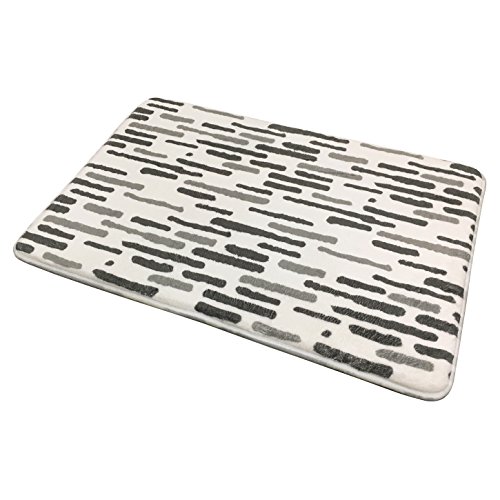 MSV Badeteppich Loft aus Memoryschaum 50x70cm in grau, 50 x 70 x 15 cm von MSV