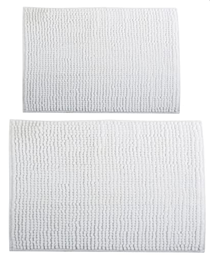 MSV Chenille Badvorleger Langflor Badvorleger Set 2 teilig 40x60 cm + 60x90 cm Weiß MSV Chenille Badvorleger Langflor Badvorleger Set 2 teilig 40x60 cm + 60x90 cm Weiß von MSV