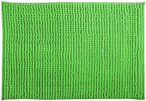 MSV Badteppich Badvorleger Duschvorleger Chenille Hochflor Badematte 40x60 cm – Basil Grün von MSV