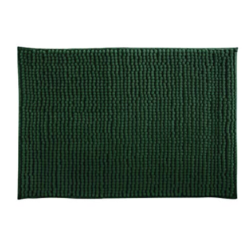 MSV Badteppich Badvorleger Duschvorleger Chenille Hochflor Badematte 50x80 cm – Dunkelgrün MSV Badteppich Badvorleger Duschvorleger Chenille Hochflor Badematte 50x80 cm – Dunkelgrün von MSV