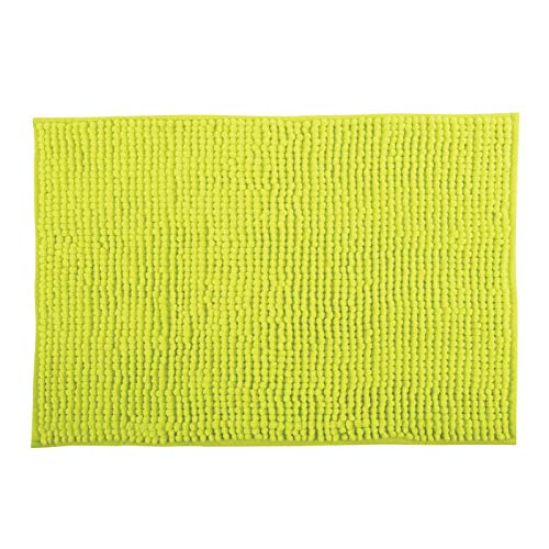 MSV Badteppich Badvorleger Duschvorleger Chenille Hochflor Badematte 60x90 cm – Grün von MSV