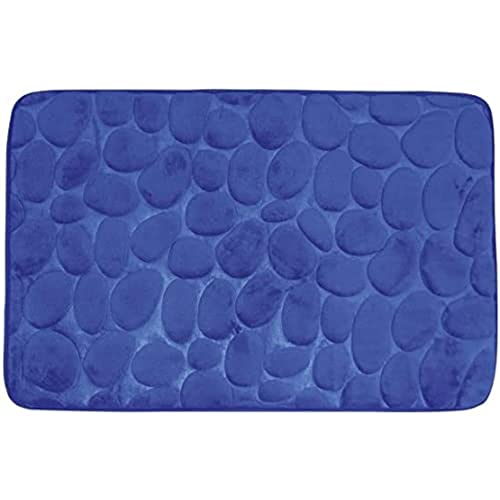 MSV Badteppich Badvorleger Duschvorleger Kieselstein Badematte 40x60 cm – Blau von MSV