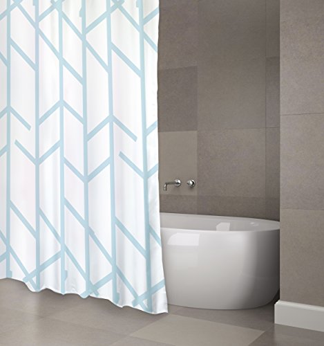 MSV Cotexsa by Premium Anti-Schimmel Textil Duschvorhang - Anti-Bakteriell, waschbar, 100% wasserdicht, mit 12 Duschvorhangringen - Polyester, „Tree“ Weiß, Hellblau 180x200cm – Made in Spain MSV Cotexsa by Premium Anti-Schimmel Textil Duschvorhang - Anti-Bakteriell, waschbar, 100% wasserdicht, mit 12 Duschvorhangringen - Polyester, „Tree“ Weiß, Hellblau 180x200cm – Made in Spain von MSV