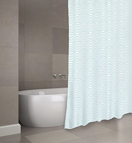 MSV Cotexsa by Premium Anti-Schimmel Textil Duschvorhang - Anti-Bakteriell, waschbar, 100% wasserdicht, mit 12 Duschvorhangringen - Polyester, „Wave“ Grün 180x200cm – Made in Spain MSV Cotexsa by Premium Anti-Schimmel Textil Duschvorhang - Anti-Bakteriell, waschbar, 100% wasserdicht, mit 12 Duschvorhangringen - Polyester, „Wave“ Grün 180x200cm – Made in Spain von MSV