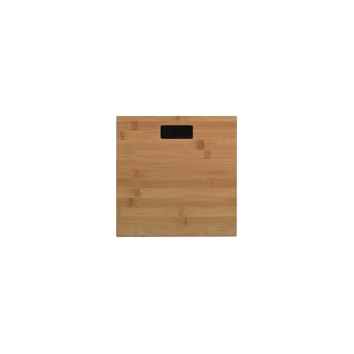 MSV Digitale Personenwaage Körperwaage Waage Gewichtswaage aus Sicherheitsglas, Slim Design, "Bambus" - 180 kg von MSV