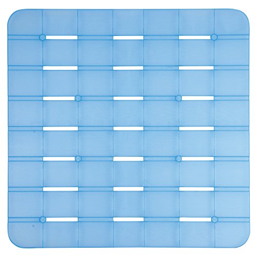 MSV Duschmatte Badematte antibakteriell rutschfest mit Saugnäpfen - Blau - ca. 55 x 55 cm von MSV