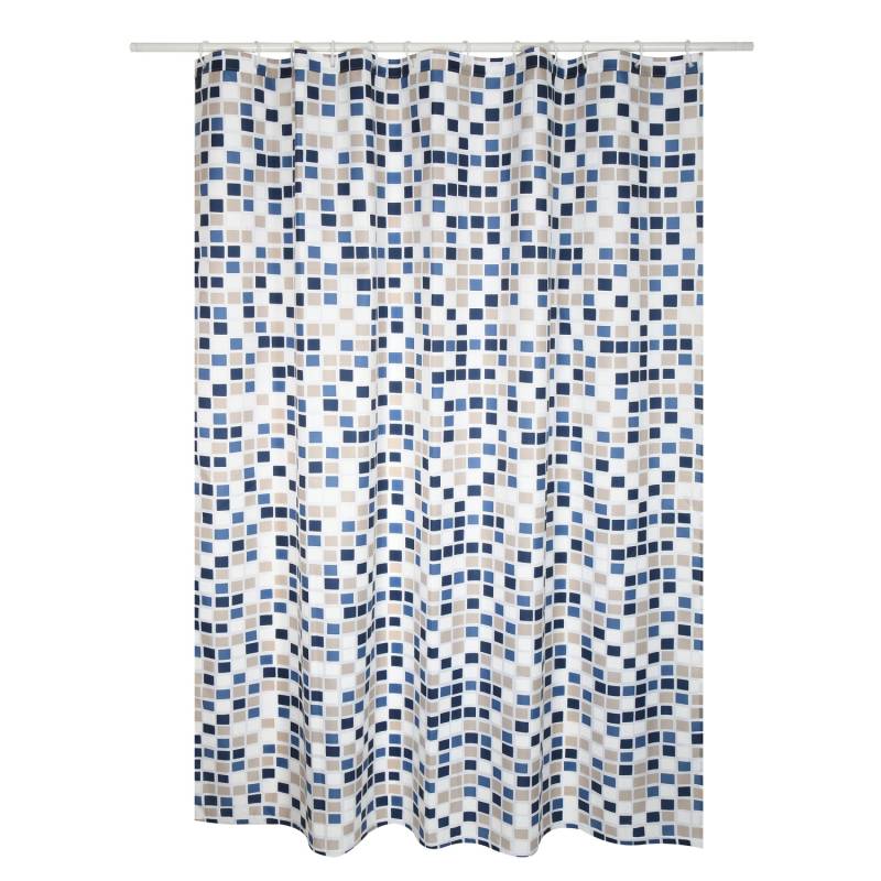 MSV Duschvorhang Mosaiko Polyester 180 cm x 200 cm Blau von MSV