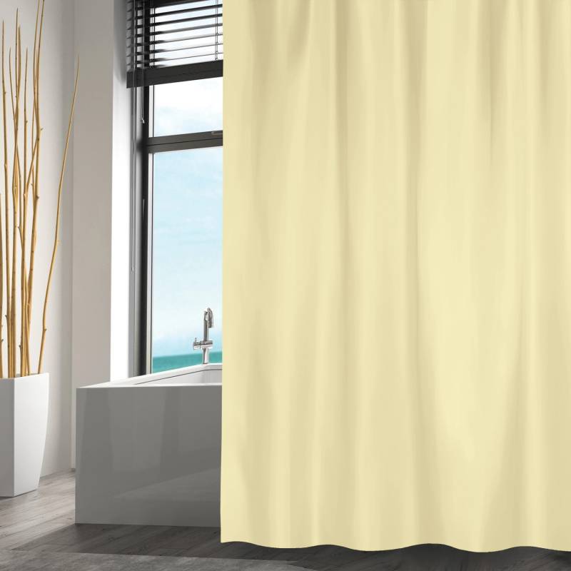MSV Duschvorhang Polyester 180 cm x 200 cm Gelb von MSV