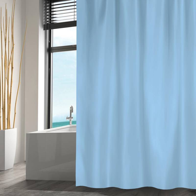 MSV Duschvorhang Polyester 180 cm x 200 cm Himmelblau von MSV