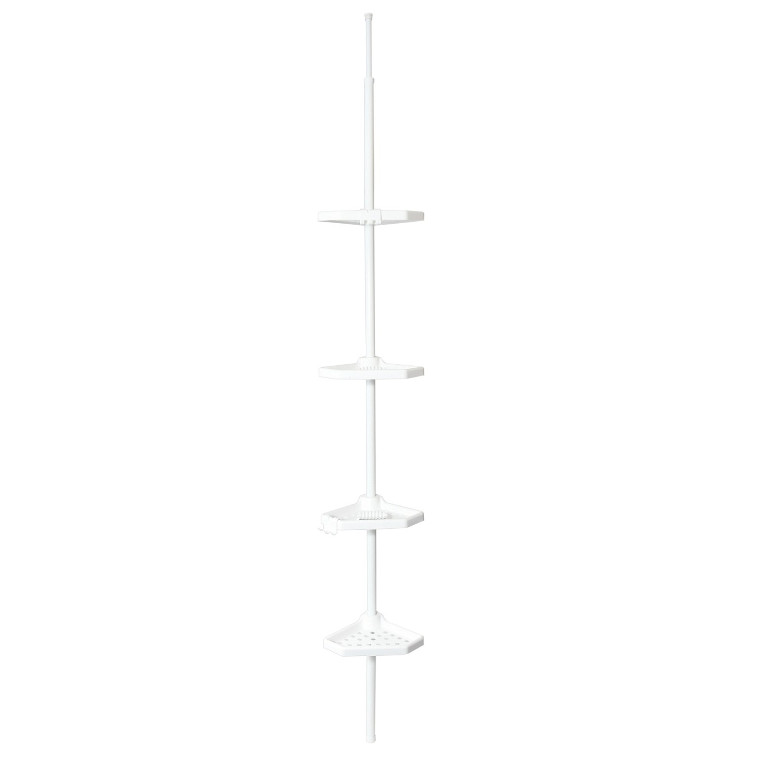 MSV Eck-Duschregal Kunststoff 4 Ablagen Höhenverstellbar 24 x 24 x 260 cm Weiß MSV Eck-Duschregal Kunststoff 4 Ablagen Höhenverstellbar 24 x 24 x 260 cm Weiß von MSV