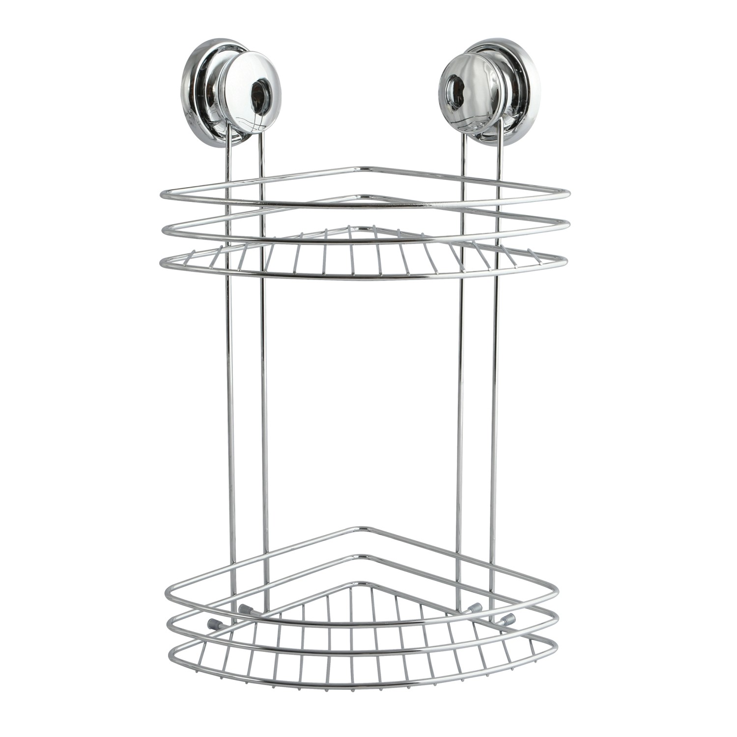 MSV Eck-Duschregal Mega Ventouses Stahl 21,5 x 21,5 x 39,7 cm Chrom MSV Eck-Duschregal Mega Ventouses Stahl 21,5 x 21,5 x 39,7 cm Chrom von MSV