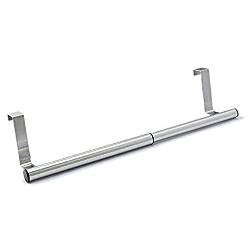 MSV Edelstahl Teleskop Tür Handtuchhalter Geschirrtuchhalter ausziehbar von MSV