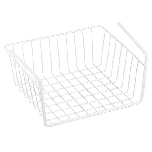 MSV Hängekorb aus Metall - 30 x 25,5 x 14 cm - Weiß - Aufbewahrungs-Korb für Küchenschränke Kleiderschränke Regale Unterbauschrank Unterbau-Regal, Pequeña MSV Hängekorb aus Metall - 30 x 25,5 x 14 cm - Weiß - Aufbewahrungs-Korb für Küchenschränke Kleiderschränke Regale Unterbauschrank Unterbau-Regal, Pequeña von MSV