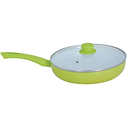 MSV Kasserolle und Deckel mit Keramikbeschichtung 24cm aus Aluminium in grün, 24 cm von MSV