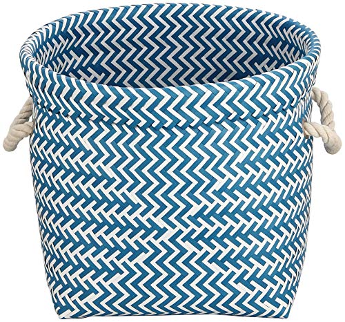 MSV Korb, Blau und Weiß, 32 x 32 x 27 cm, Metall, Blue, 32x32x27 von MSV