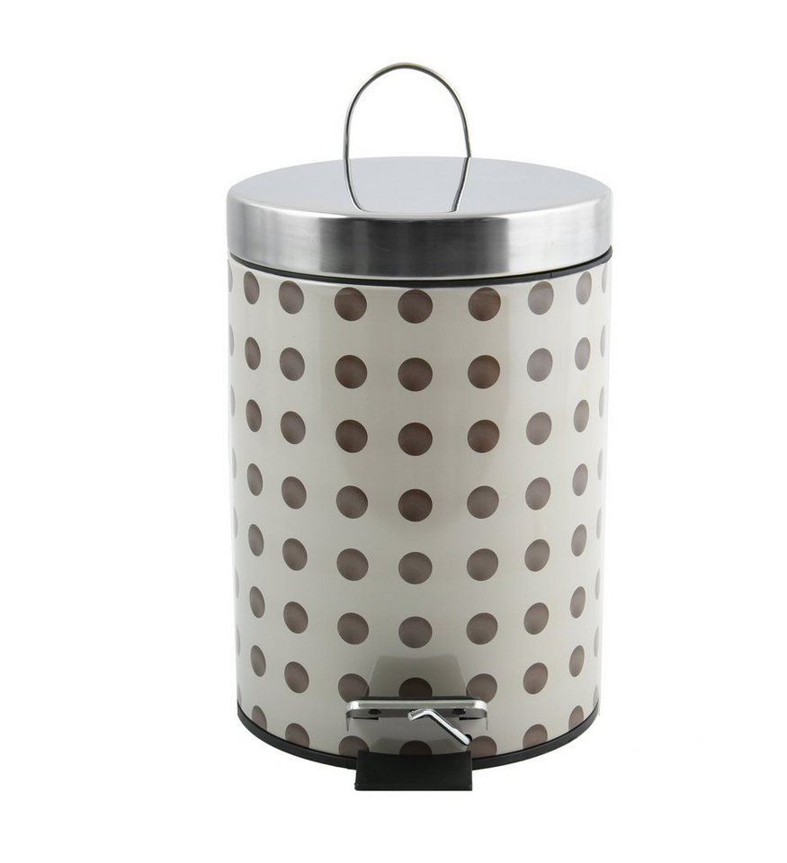 MSV Kosmetikeimer Motiv, Pedal-Treteimer, rostfreier Edelstahl, herausnehmbarer Inneneimer, exklusives Design "Camberra", 3L von MSV