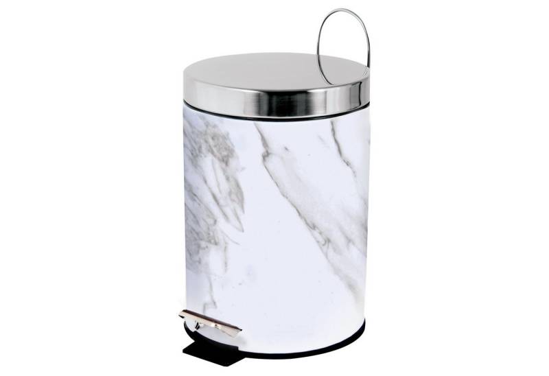 MSV Kosmetikeimer Motiv, Pedal-Treteimer, rostfreier Edelstahl, herausnehmbarer Inneneimer, exklusives Design "Toscana", 3L von MSV