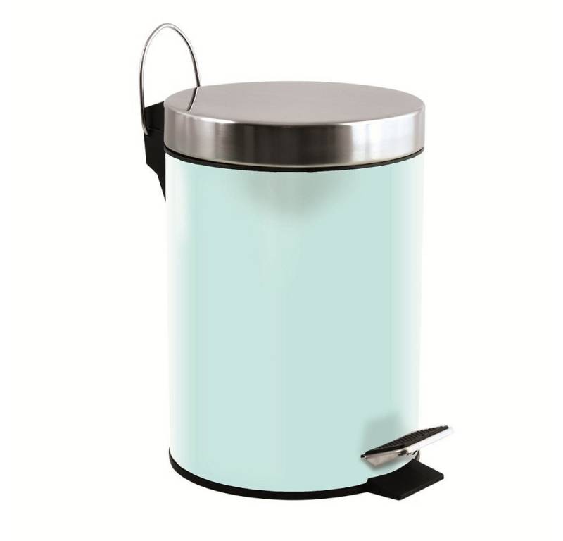 MSV Kosmetikeimer Treteimer uni, rostfreier Edelstahl, mit herausnehmbarem Inneneimer, 3L von MSV