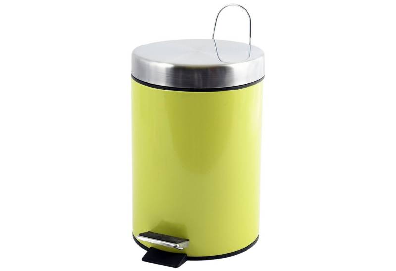 MSV Kosmetikeimer Treteimer uni, rostfreier Edelstahl, mit herausnehmbarem Inneneimer, 3L von MSV