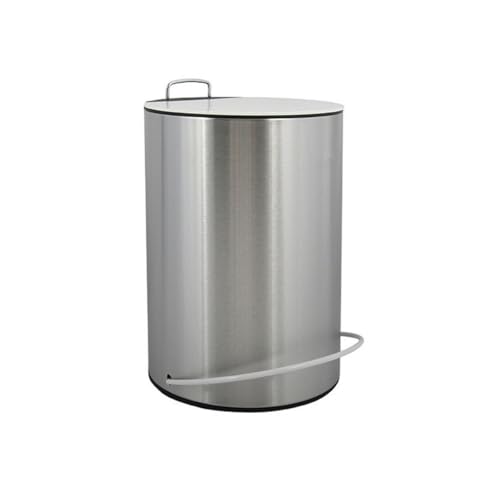 MSV Kosmetikeimer "Unna" Mülleimer Treteimer Abfalleimer - 5 Liter – mit herausnehmbaren Inneneimer - Weiß von MSV