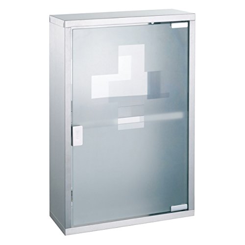 MSV Medikamentenschrank 30x45cm, Plastik, Silber, 30 x 20 x 15 cm von MSV