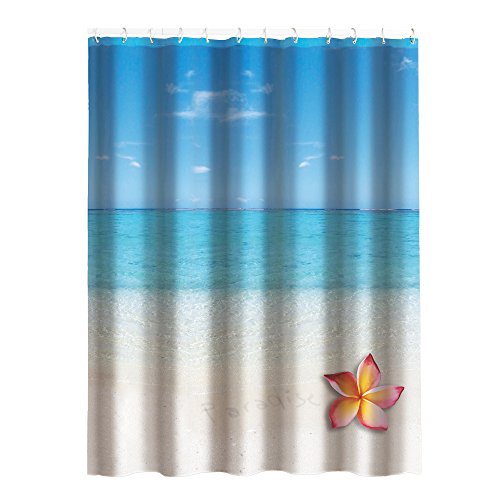 MSV Anti-Schimmel Duschvorhang - Anti-Bakteriell, waschbar, wasserdicht, mit 12 Duschvorhangringen - Polyester, „Paradise“ 180x200cm MSV Anti-Schimmel Duschvorhang - Anti-Bakteriell, waschbar, wasserdicht, mit 12 Duschvorhangringen - Polyester, „Paradise“ 180x200cm von MSV