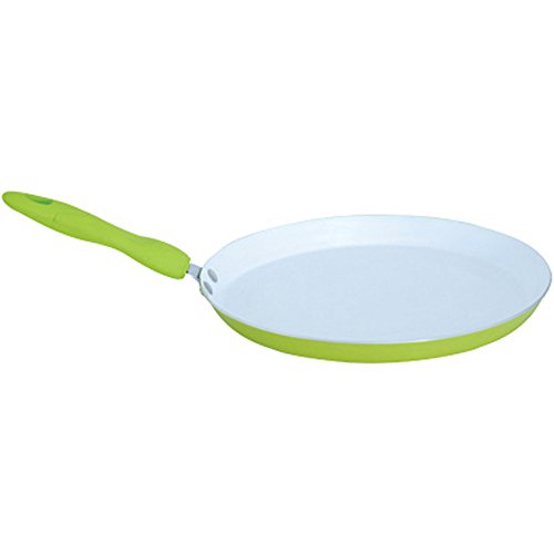 MSV Pfannkuchenpfanne Crepepfanne 28cm mit Keramik Beschichtung - Induktion geeignet mit Soft Touch Griff von MSV