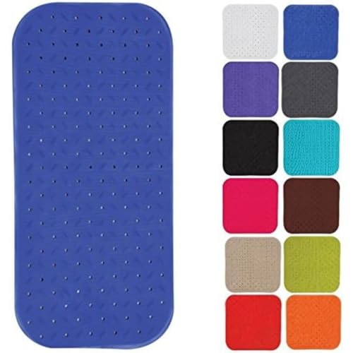 MSV Premium Duschmatte Badematte Badewannenmatte Badewanneneinlage antibakteriell rutschfest mit Saugnäpfen-Blau-duftet nach Rosen-ca. 36 x 97 cm-waschbar bei 60° Grad, Blue MSV Premium Duschmatte Badematte Badewannenmatte Badewanneneinlage antibakteriell rutschfest mit Saugnäpfen-Blau-duftet nach Rosen-ca. 36 x 97 cm-waschbar bei 60° Grad, Blue von MSV