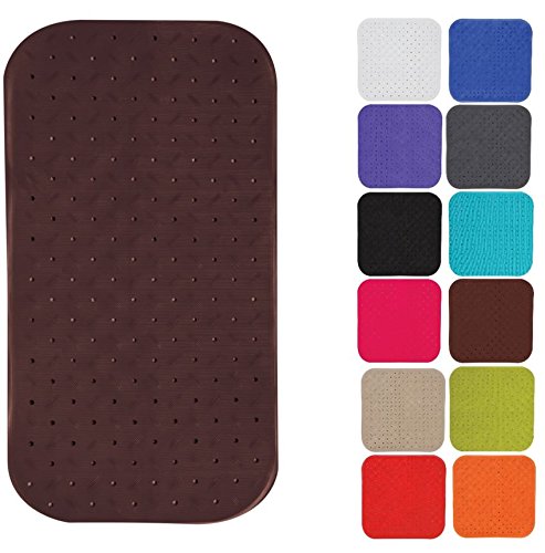 MSV Premium Duschmatte Badematte Badewannenmatte Badewanneneinlage antibakteriell rutschfest mit Saugnäpfen-Braun-duftet nach Rosen-ca. 36 x 76 cm-waschbar bei 60° Grad, Brown, Large MSV Premium Duschmatte Badematte Badewannenmatte Badewanneneinlage antibakteriell rutschfest mit Saugnäpfen-Braun-duftet nach Rosen-ca. 36 x 76 cm-waschbar bei 60° Grad, Brown, Large von MSV