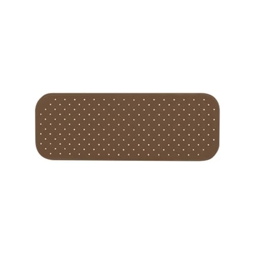 MSV Premium Duschmatte Badematte Badewannenmatte Badewanneneinlage antibakteriell rutschfest mit Saugnäpfen - Braun - duftet nach Rosen - ca. 36 x 97 cm - waschbar bei 60° Grad von MSV
