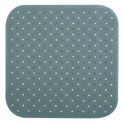 MSV Premium Duschmatte Badematte Badewannenmatte Badewanneneinlage antibakteriell rutschfest mit Saugnäpfen-Grau-duftet nach Rosen-ca. 54 x 54 cm-waschbar bei 60° Grad, Grey, Large von MSV