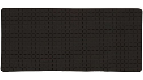 MSV Premium Duschmatte Badematte Badewannenmatte Badewanneneinlage antibakteriell rutschfest mit Saugnäpfen - Schwarz - ca. 36 x 76 cm - duftet nach Rosen - waschbar bei 60° Grad von MSV