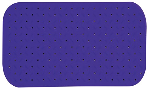 MSV Premium Duschmatte Badematte Badewannenmatte Badewanneneinlage antibakteriell rutschfest mit Saugnäpfen - Violett/Lila - duftet nach Rosen - ca. 36 x 65 cm - waschbar bei 60° Grad von MSV