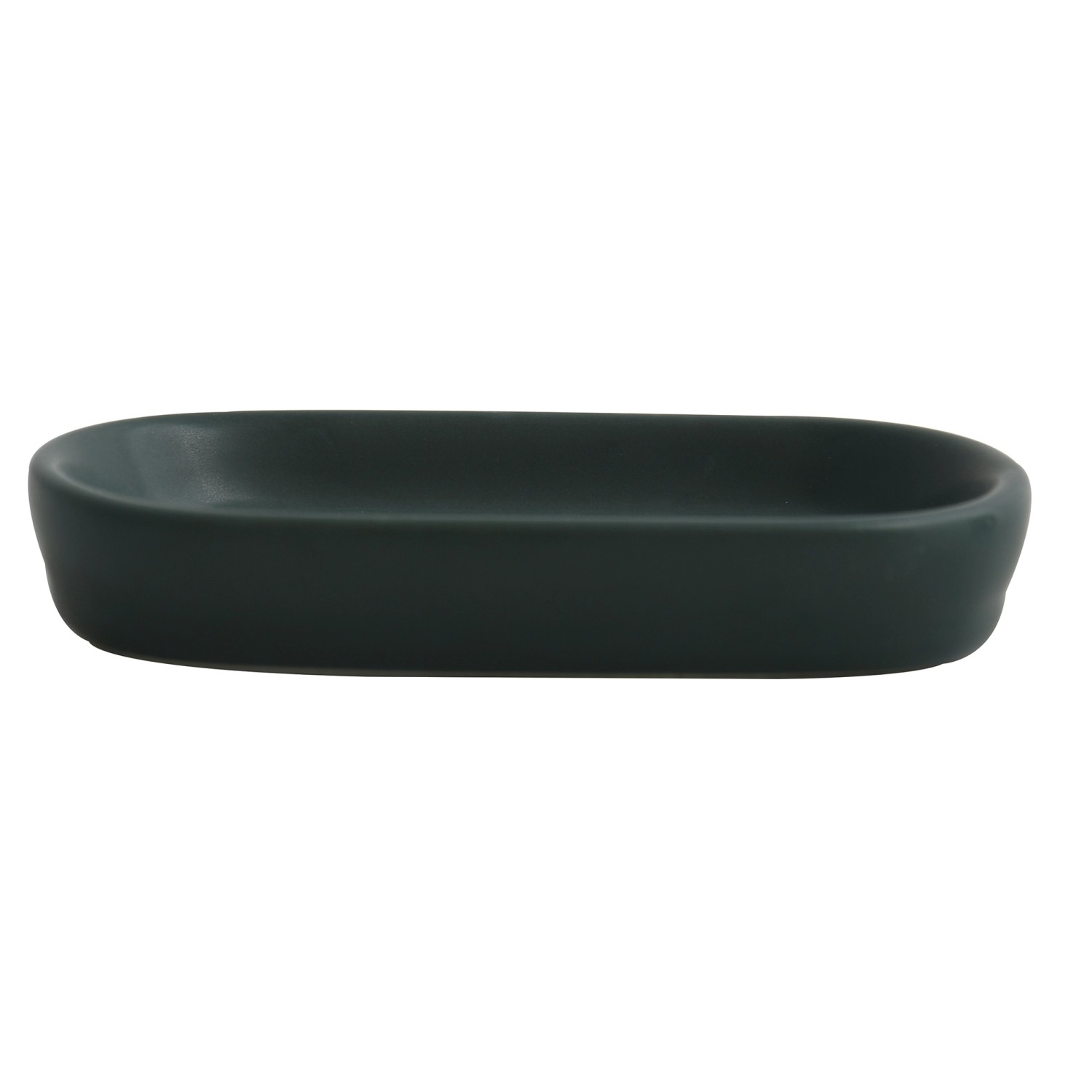 MSV Seifenschale Maonie Keramik 13,9 cm x 9 cm x 2,4 cm Dunkelgrün von MSV