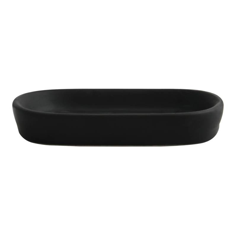 MSV Seifenschale Maonie Keramik 13,9 cm x 9 cm x 2,4 cm Mattschwarz von MSV