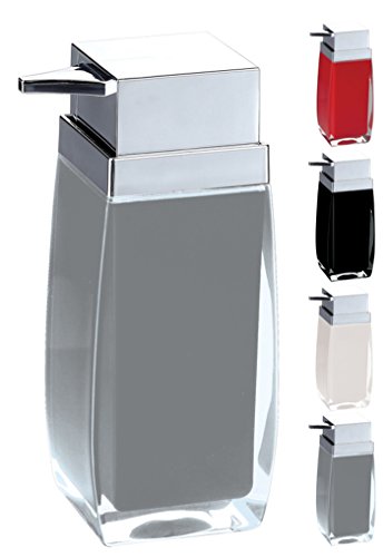 MSV Seifenspender "Anzio" Flüssigseifen-Spender, Fassungsvermögen 6 x 5 x 15,5 cm - Grau von MSV