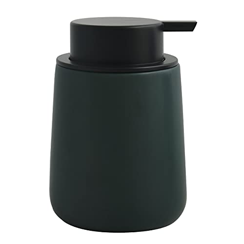 MSV Seifenspender Maonie Keramik Flüssigseifen-Spender 300ml matt Dunkelgrün von MSV